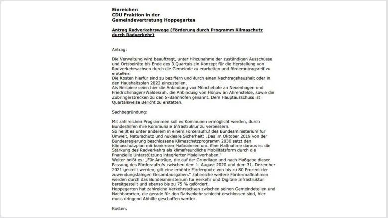 CDU will mehr und bessere Radwege
